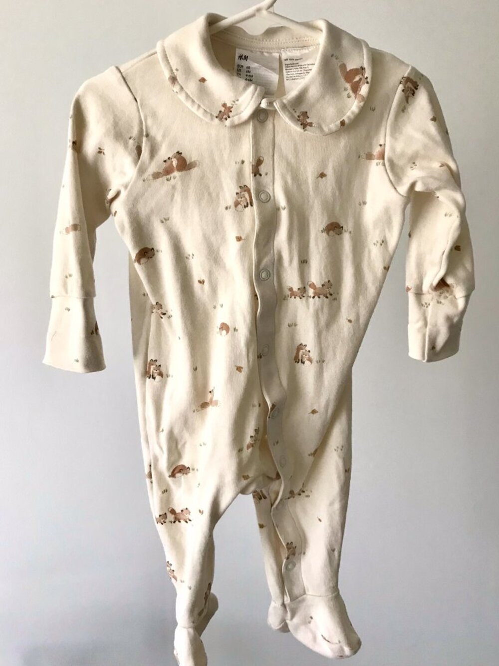 H&M Fox Pattern Footed Pajama